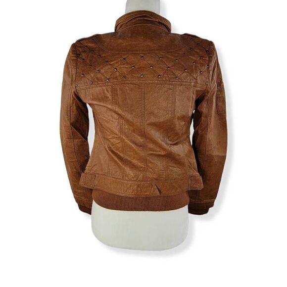 Vero Moda Leather Moto Jacket 160/80A XS - Picture 3 of 10
